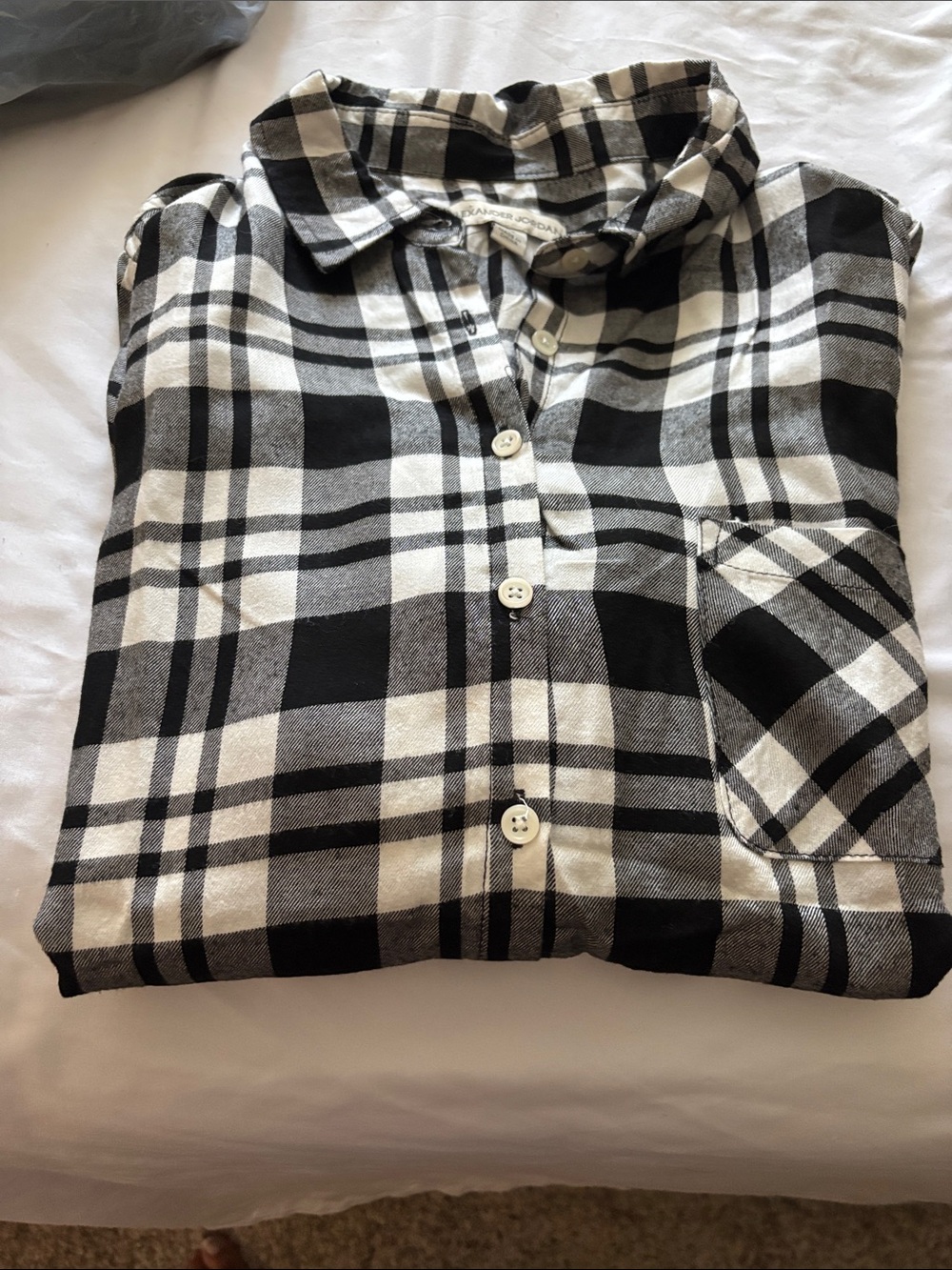 Alexander Jordan Black & White Plaid Button-Up Shirt - Womens Casual Shirt
